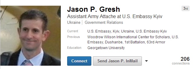 Jason P.Grash - Mitarbeiter der US-Botschaft in der Ukraine im März 2014